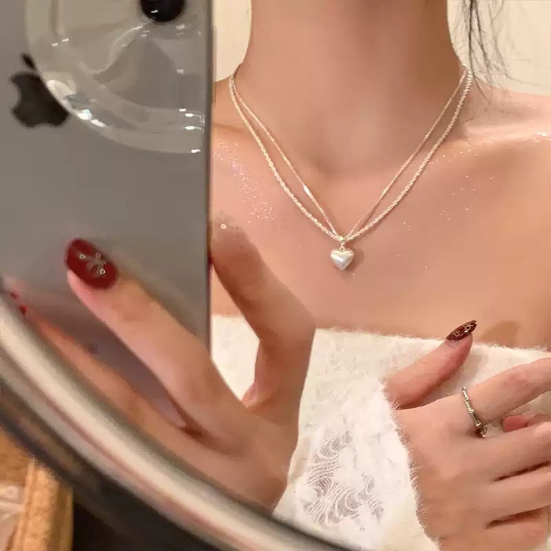 二重愛のペンダントのネックレス女性高級感あふれる