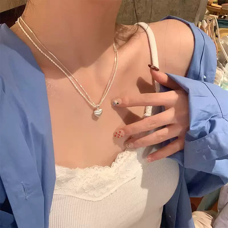 二重愛のペンダントのネックレス女性高級感あふれる