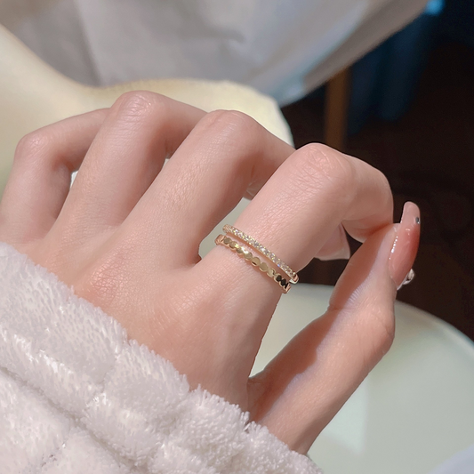925銀メッキオープンリング女性2025年新型insスタイル
